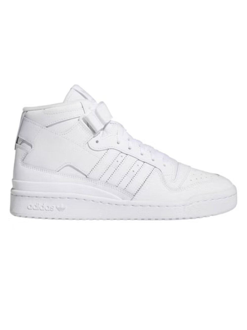 NIB adidas Forum Mid Sneakers Mid-Top Leather Triple White - Men's Size 11
